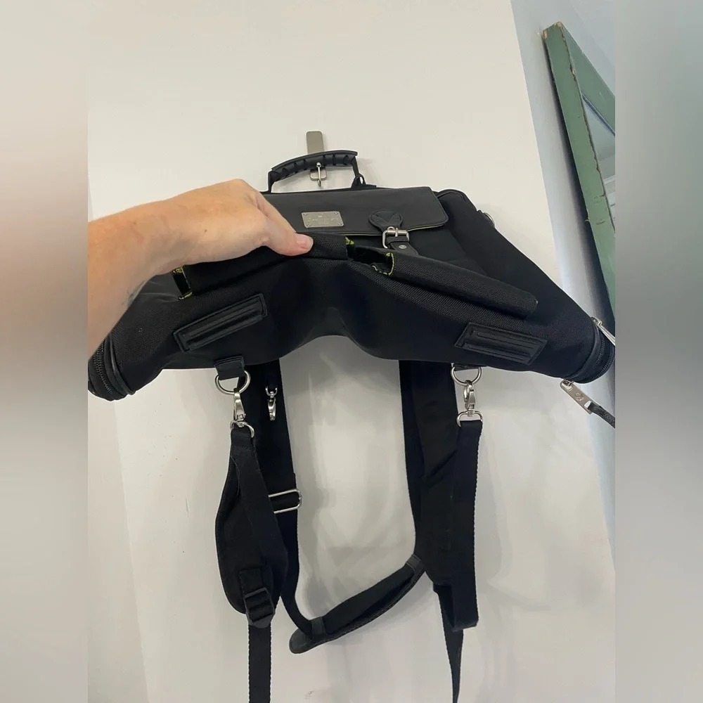 Ossington NY convertible folding garment travel bag shoulder back & hand straps